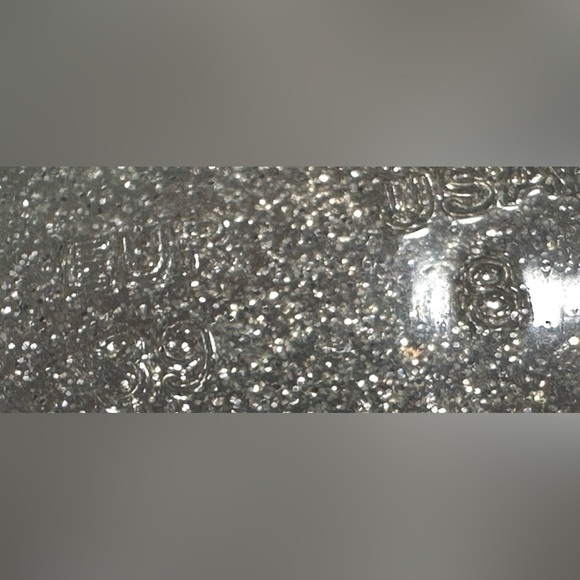 Jeffrey Campbell Fleuris Jelly Flip Flop Thong Sandals Size 8 Silver Glitter New - Picture 10 of 11